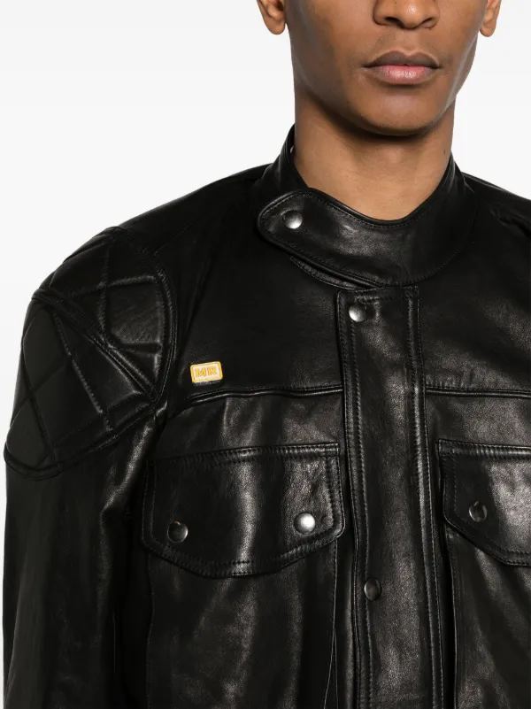 Martine Rose Cropped Leather Jacket Farfetch