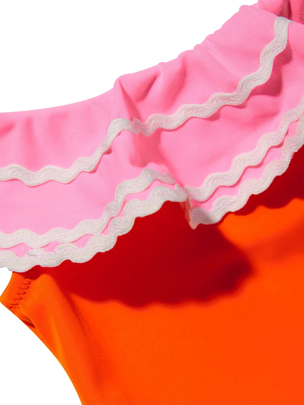 Nessi Byrd Kids Pina badpak met ruches en ceintuur Oranje