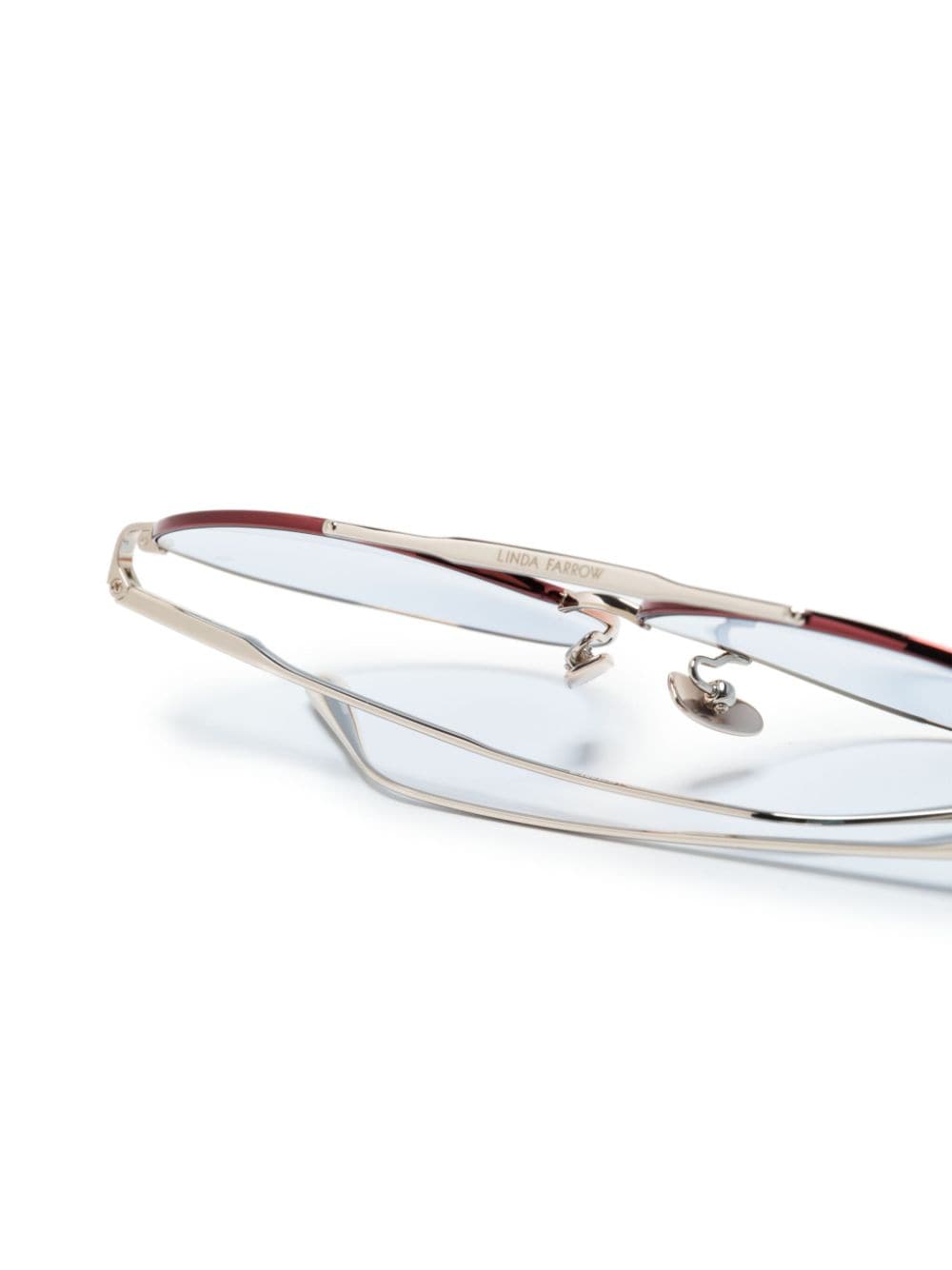 Shop Linda Farrow Gabriel Pilot-frame Sunglasses In Silver