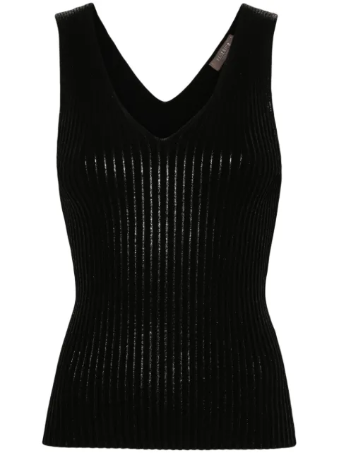 Peserico metallic-effect knitted tank top