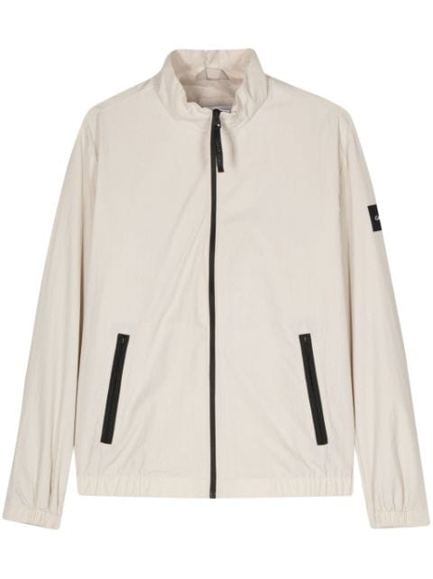 Calvin Klein logo-patch zip-up jacket