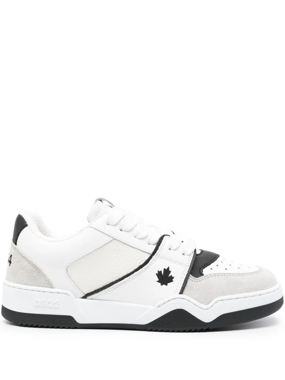 Shop Dsquared2 Spiker Leather Sneakers In Nude