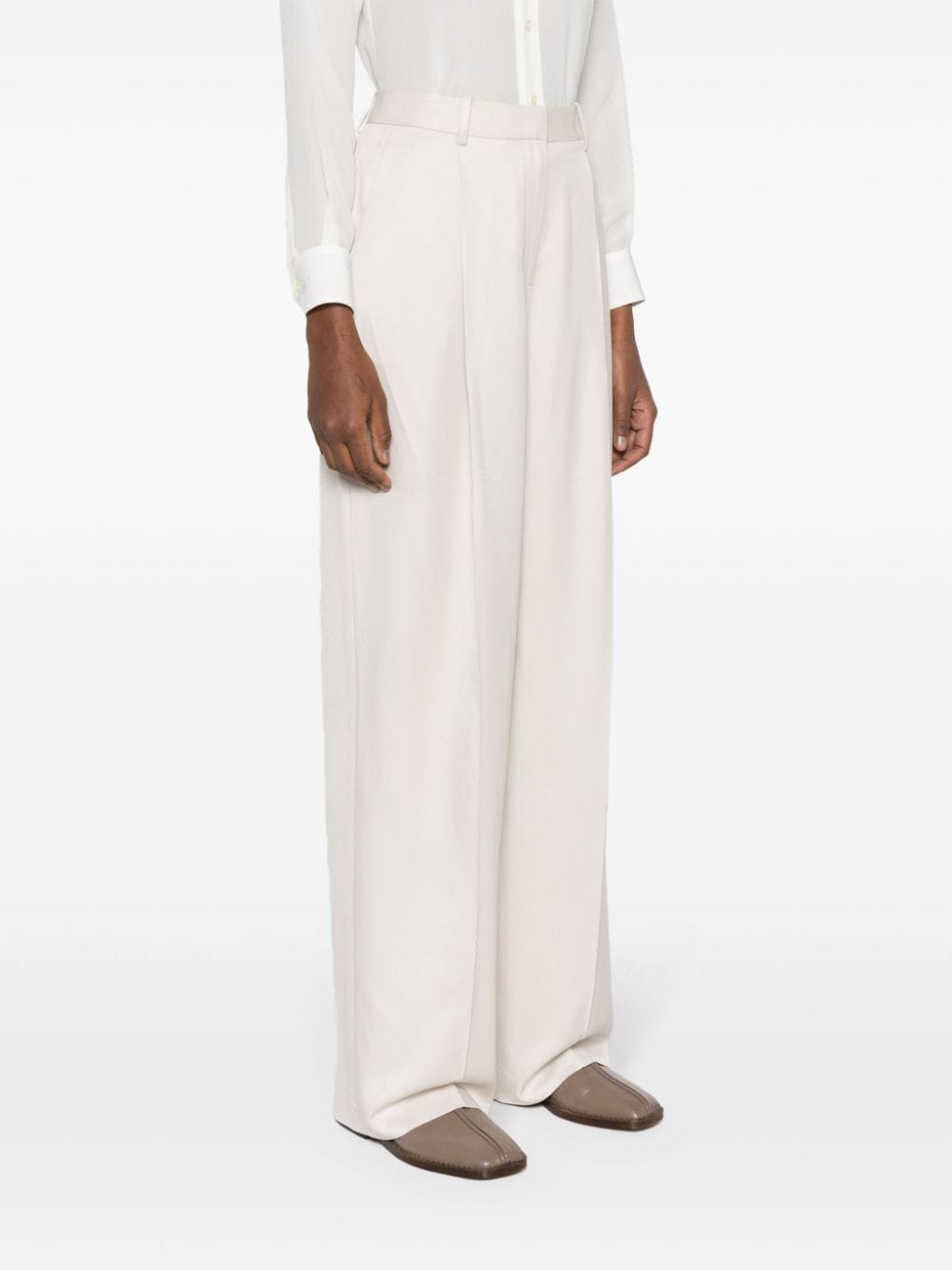 Shop Theory Pleated Tailored Trousers In Neutrals