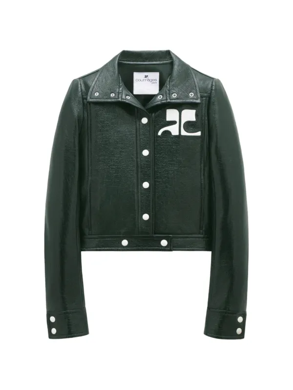 Courrèges Reedition Vinyl Jacket in Green