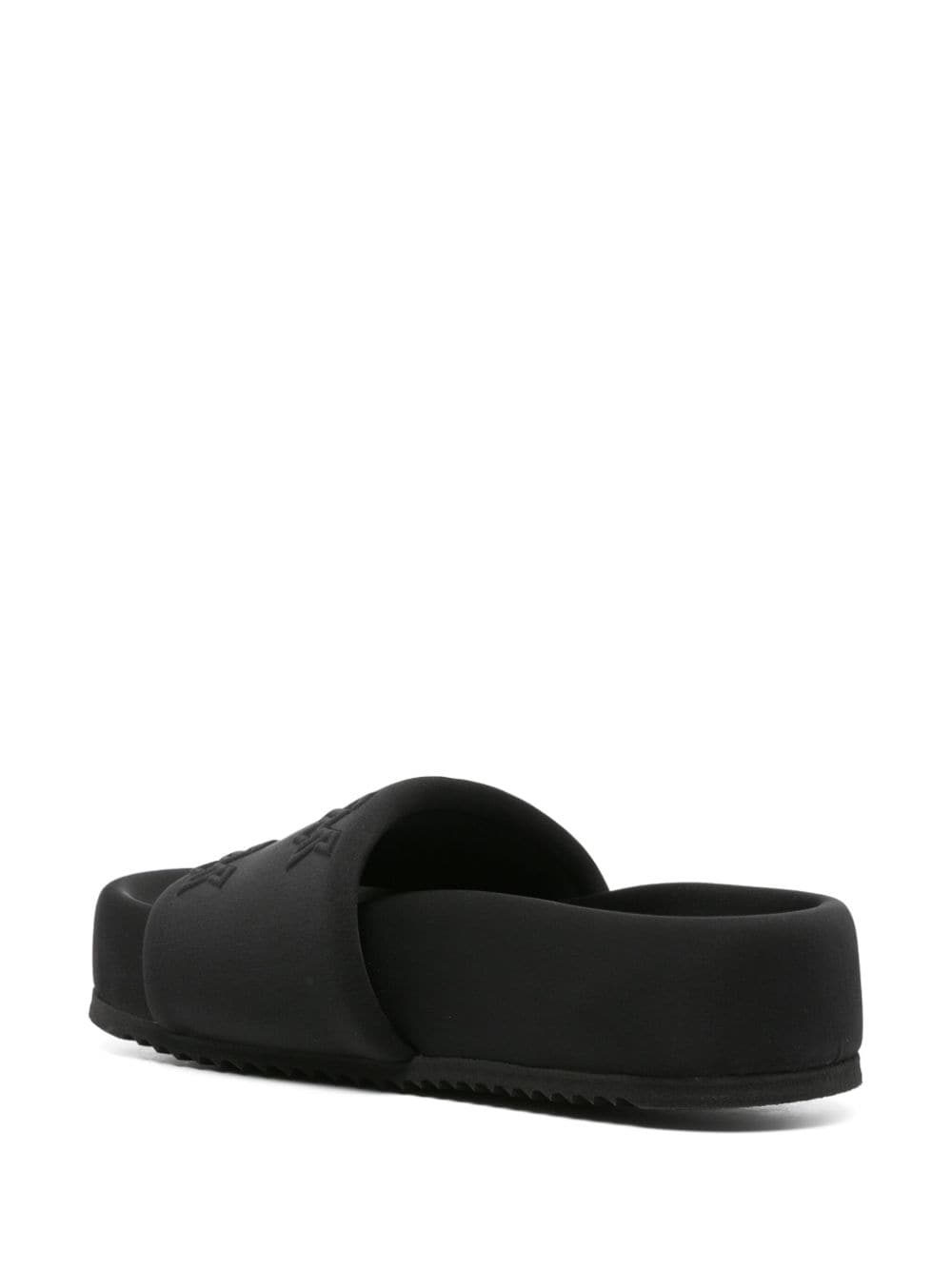 Shop Vic Matie Logo-embossed Padded Sandals In Black