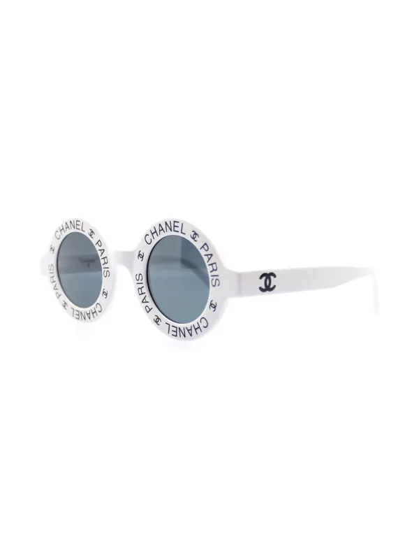 CHANEL Pre-Owned 1993 logo-print round-fame Sunglasses