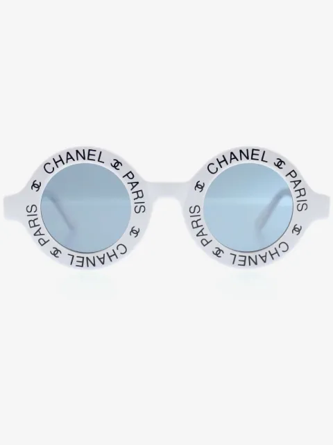 CHANEL Pre-Owned lentes de sol con armazón redonda 1993