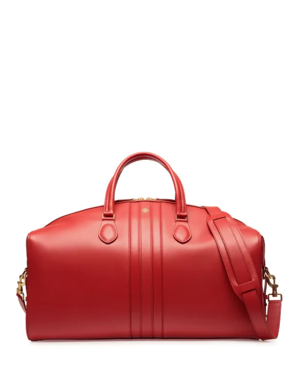 Red leather holdall online