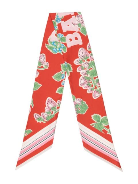 Bally strawberry-print silk scarf