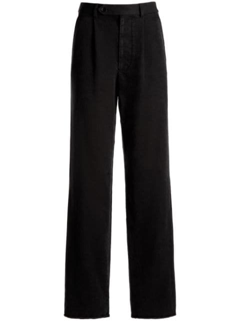 Bally high-waist belted cotton trousers