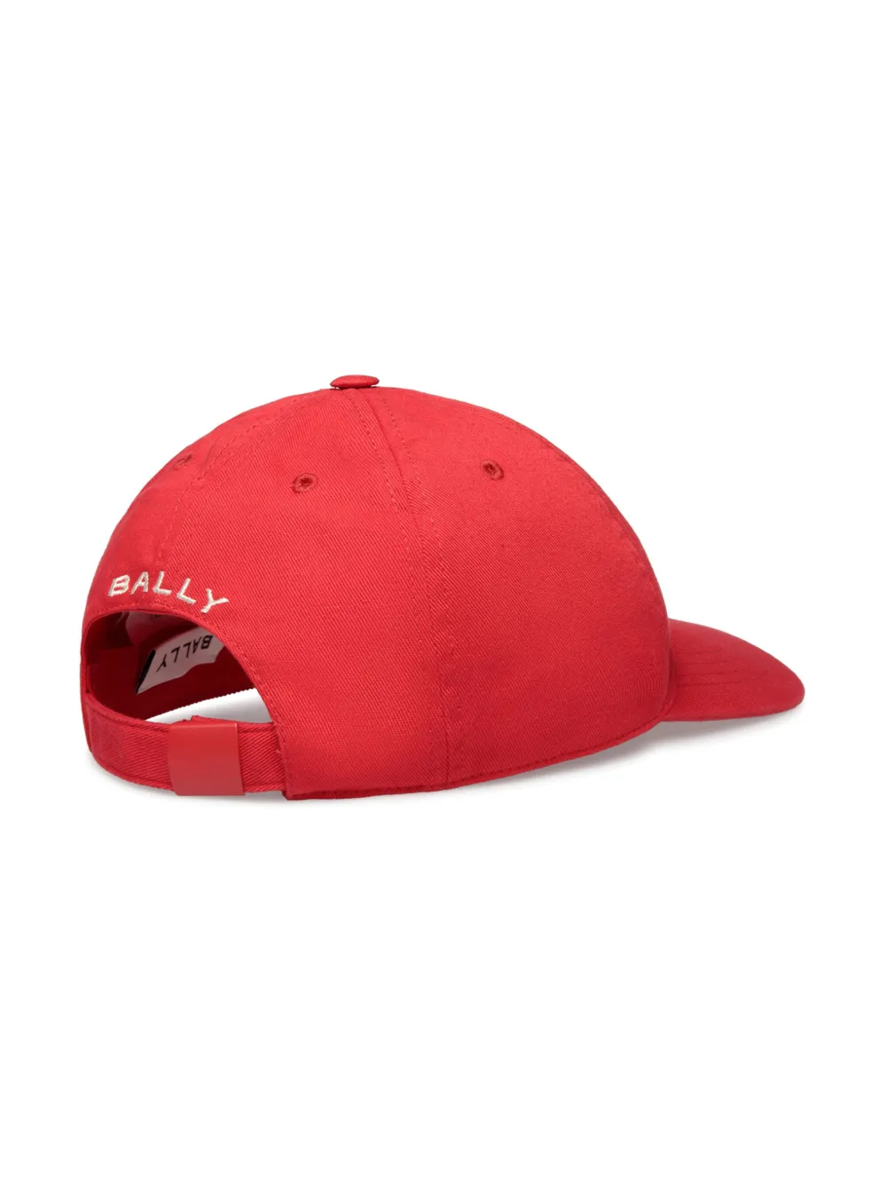 Shop Bally Logo-embroidered Cotton Cap In Red