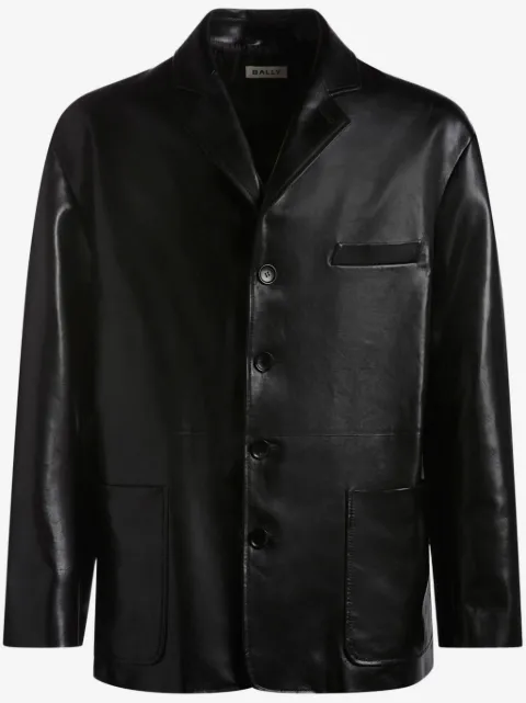Bally single-breasted leather blazer