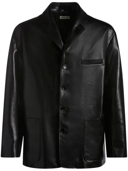 Blazer en cuir à simple boutonnage - Bally - Modalova