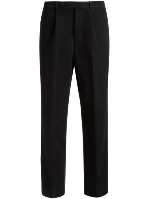 Bally pleated cotton chino trousers