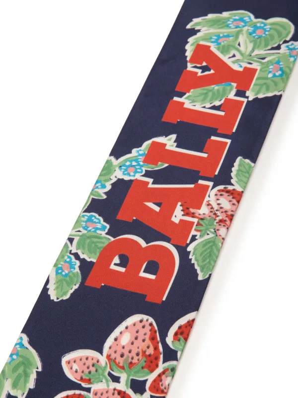美品◎ BALLY バリー　シルクストール　スカーフ　ロングフリンジ　総柄 桜 (LMH-088) - 伝統横濱スカーフ Marca(マルカ)公式オンライン