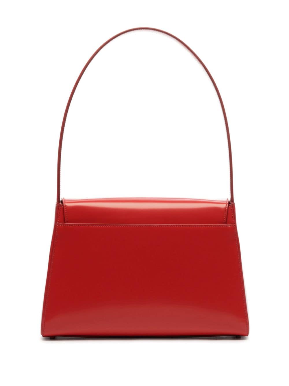 Shop Bally Ollam Patent-leather Shoulder Bag In Red