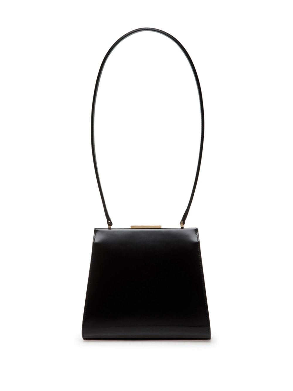 Shop Bally Deco Patent-leather Shoulder Bag In Black