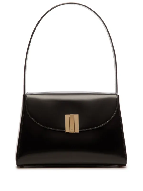 Bally Ollam エナメルレザー ショルダーバッグ | ブラック