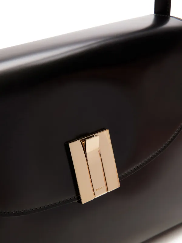 Bally Ollam エナメルレザー ショルダーバッグ | ブラック