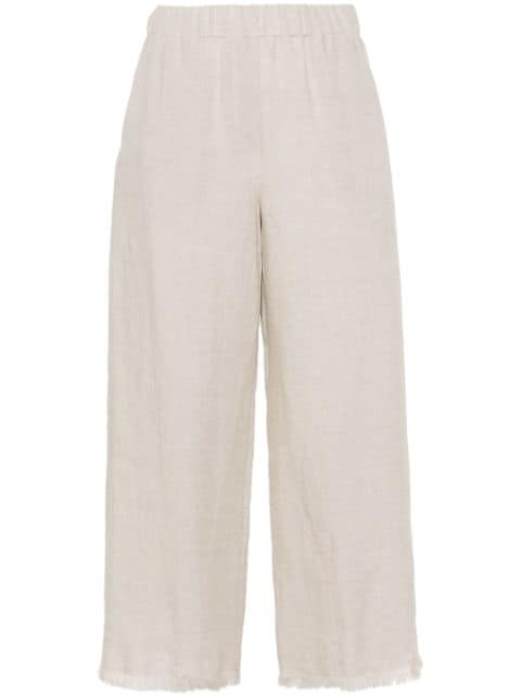Antonelli wide-leg linen trousers