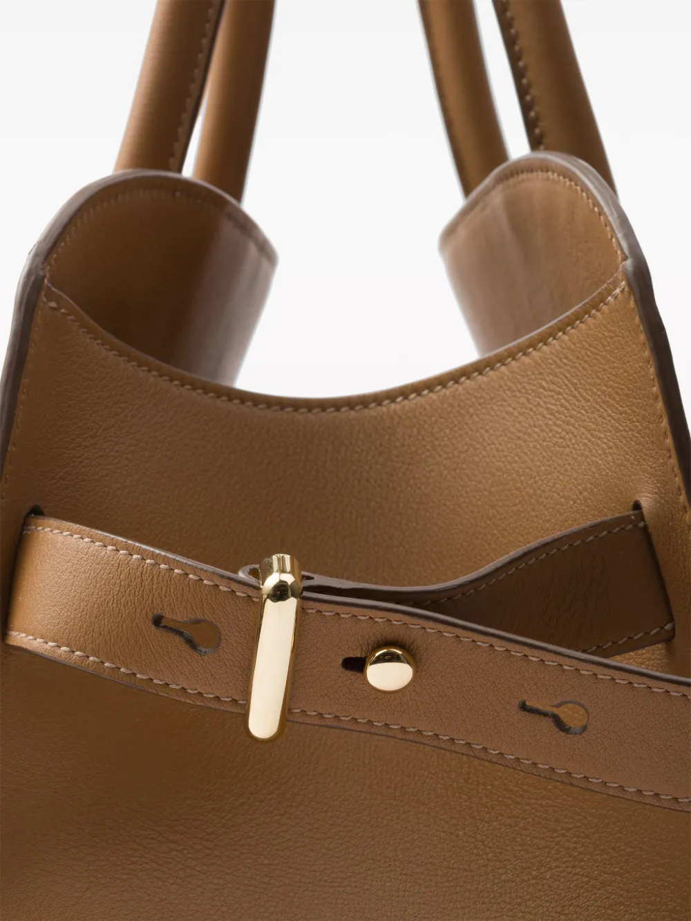 Prada レザーハンドバッグ | ブラウン | FARFETCH JP