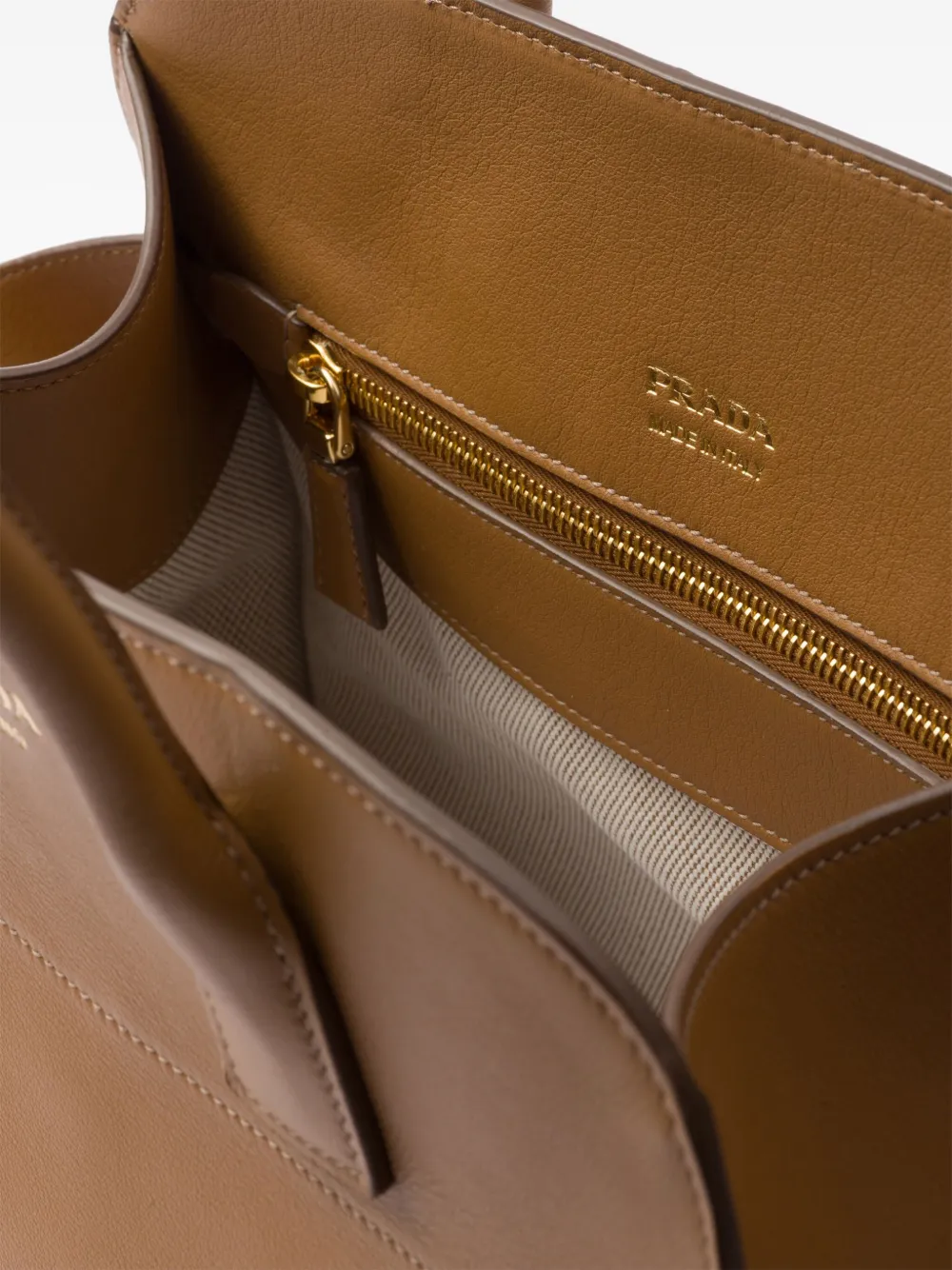 Prada Medium Leather Tote Bag | Brown | FARFETCH