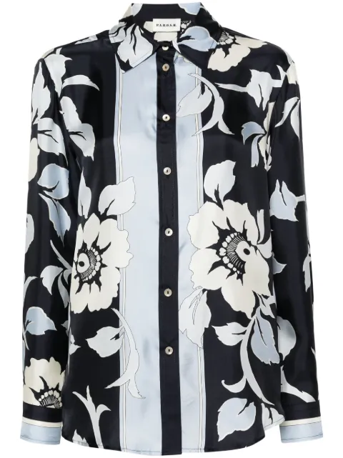 P.A.R.O.S.H. floral-print silk shirt