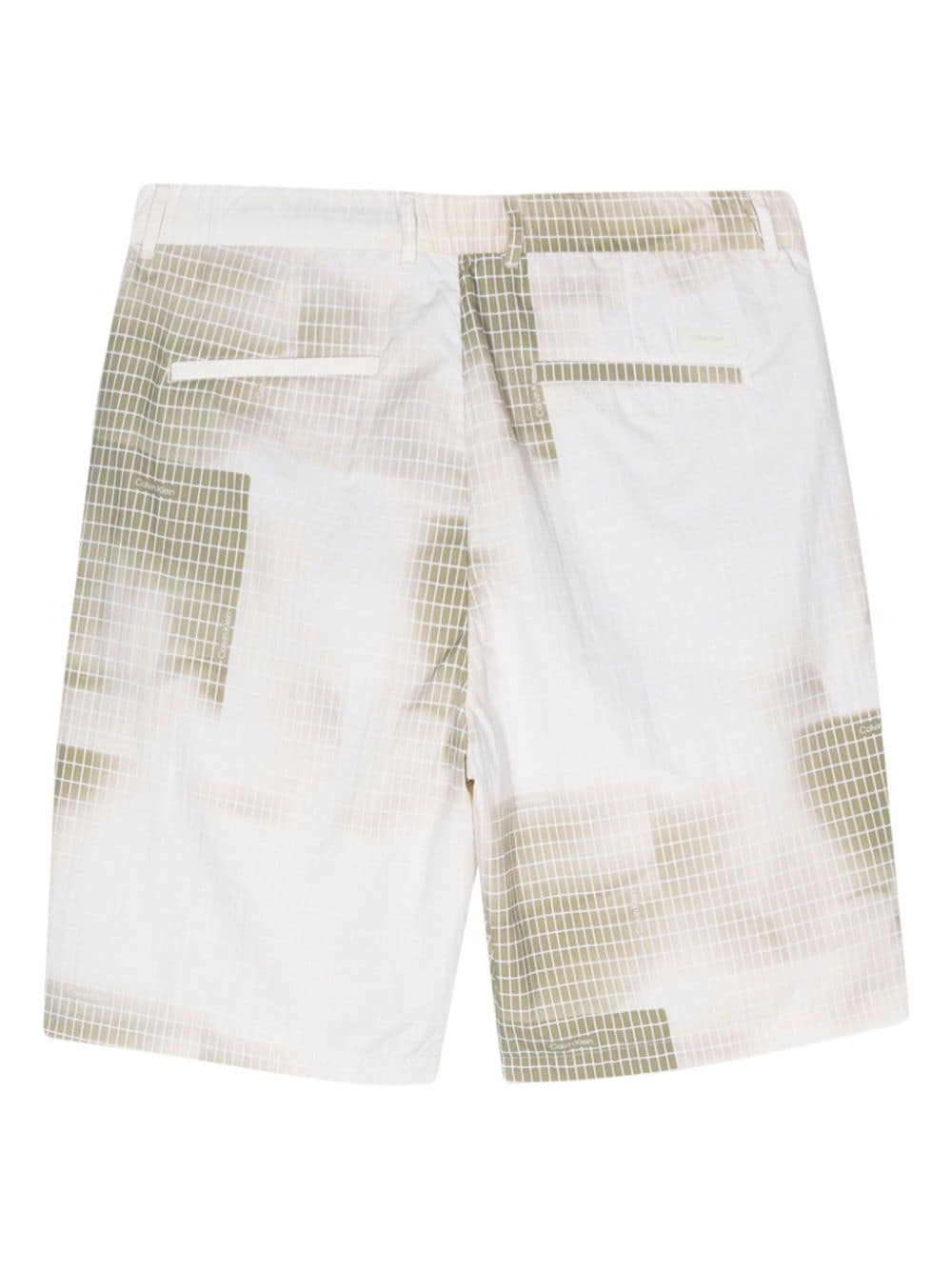 Shop Calvin Klein Graphic-print Deck Shorts In Neutrals