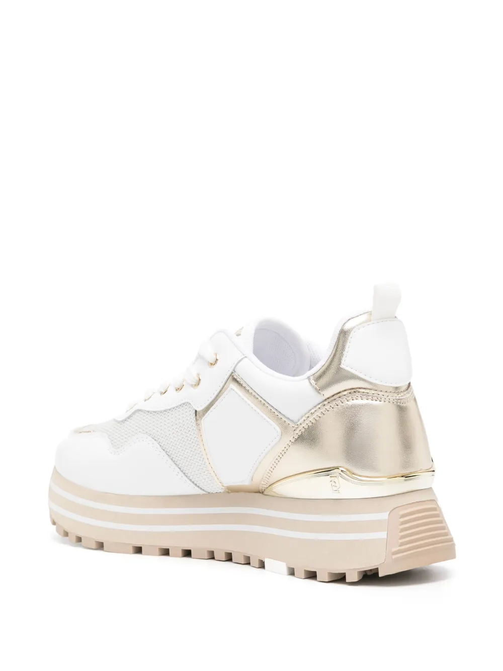 Shop Liu •jo Maxi Wonder Logo-plaque Sneakers In White