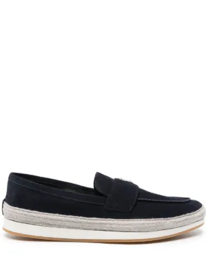 Prada スエード ローファー | ブラック | FARFETCH JP