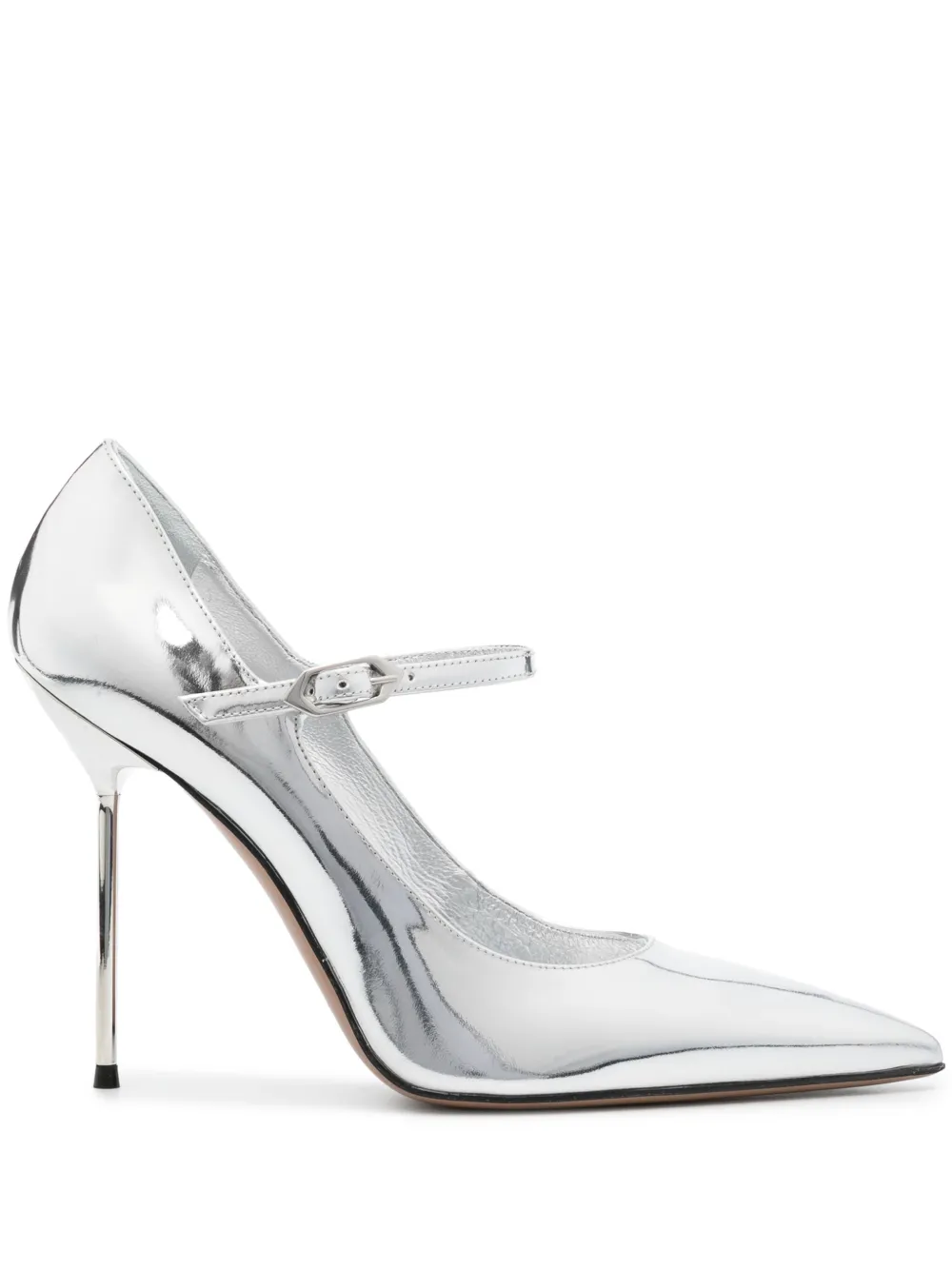 Paris Texas Livia 105mm Metallic Pumps In Silver