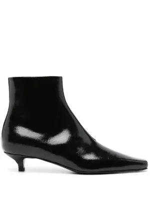 Patent leather kitten hot sale heel boots