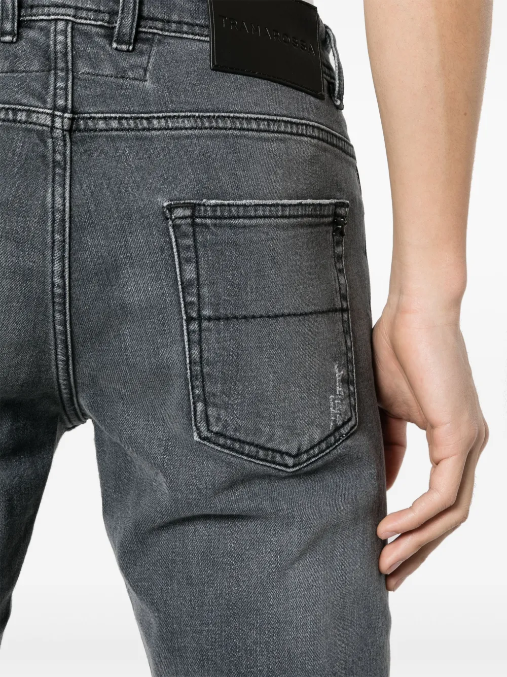 Sartoria Tramarossa 1980 gerafelde jeans Grijs
