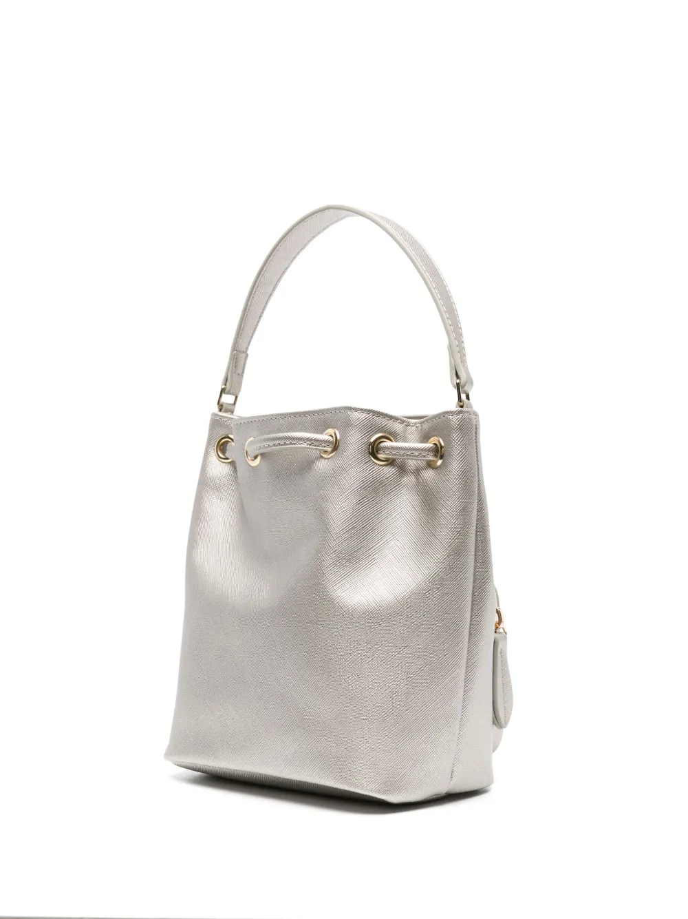 Twinset Portatutto Drawstring Bucket Bag In 银色