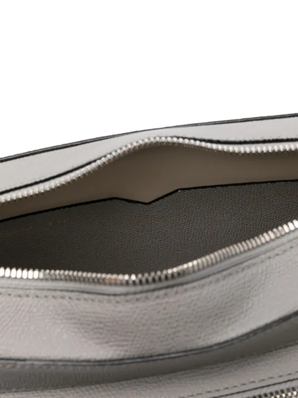Valextra V-Line Reporter Messenger Bag | Grey | FARFETCH