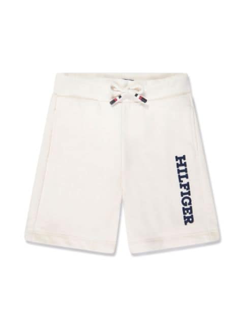 Tommy Hilfiger Junior logo-embroidered cotton blend shorts