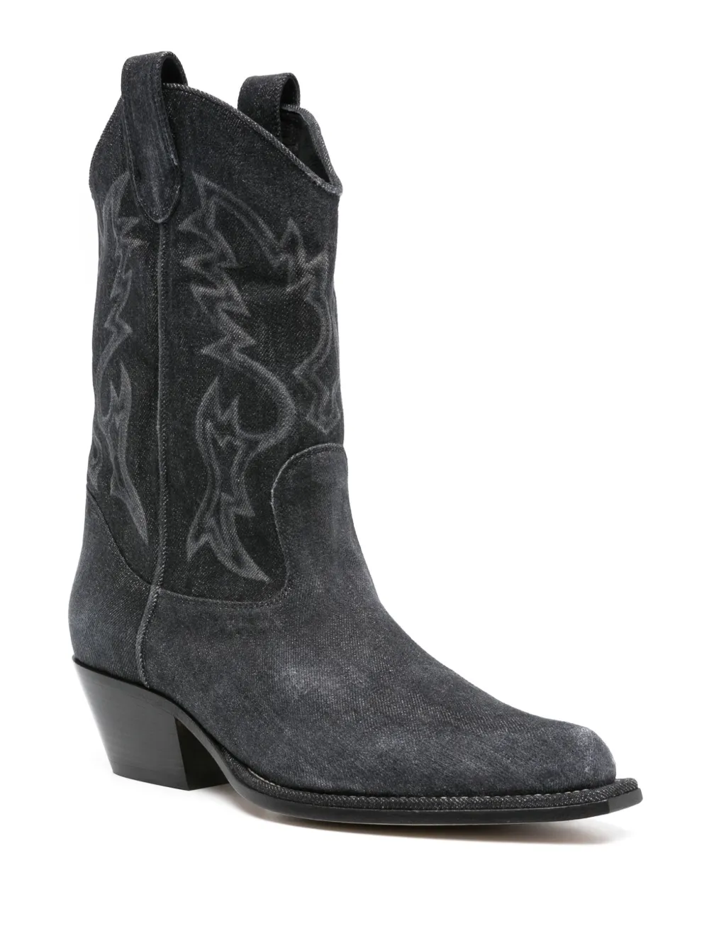 Vic Matie 50mm panelled denim ankle boots - Grijs