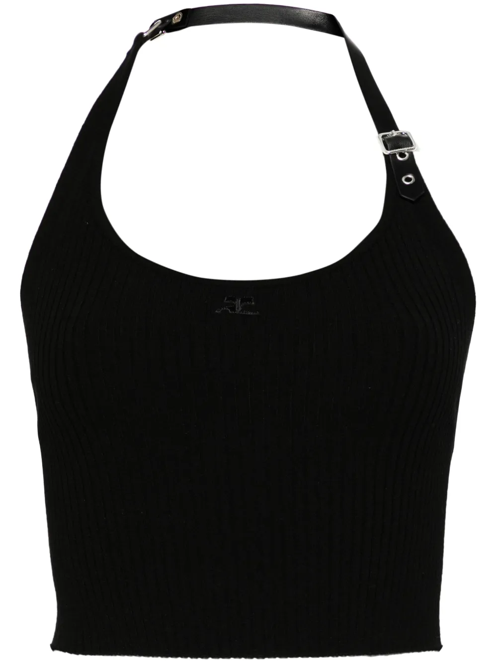 Courrèges Holistic knitted tank top – Black