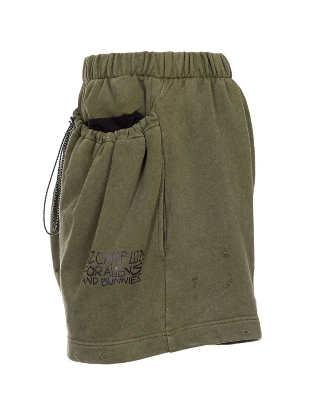 Natasha Zinko Camping Pouch Pocket track shorts - Groen