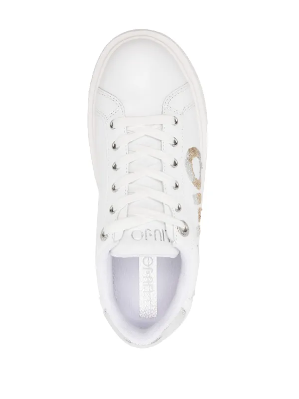 LIU JO Kylie sequined-logo Sneakers | White | FARFETCH