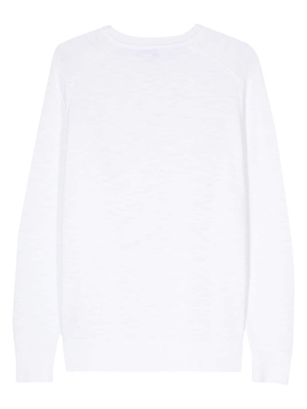 Calvin Klein logo-patch cotton jumper - Wit