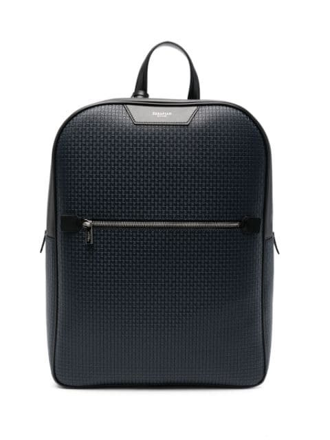 Serapian monogram-pattern leather backpack