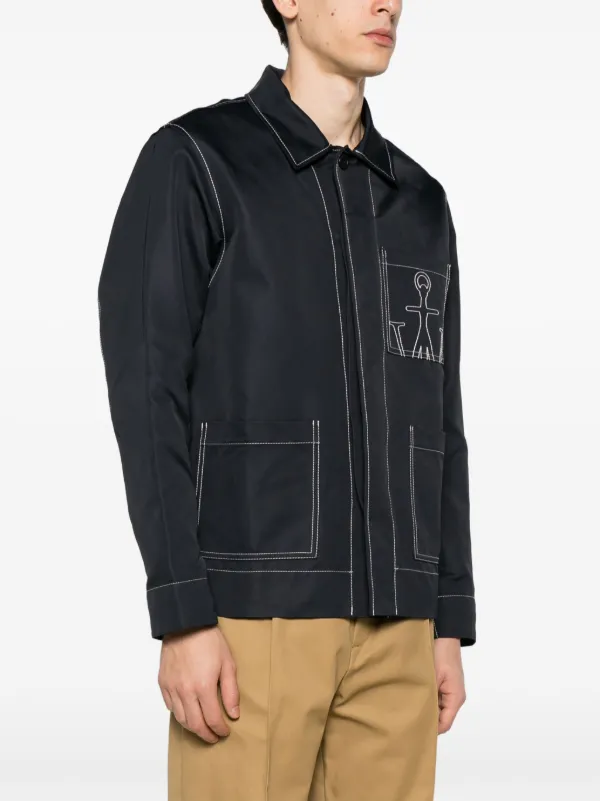 JW Anderson アンカー シャツジャケット | ブラック | FARFETCH JP
