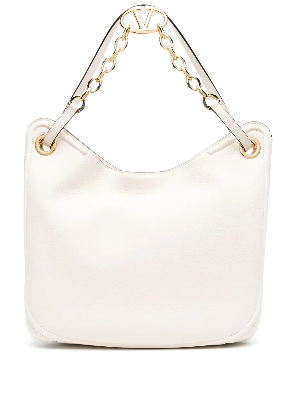 Valentino Garavani VLogo Moon leren shopper Wit