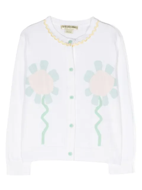Stella McCartney Kids cárdigan con girasoles estampados