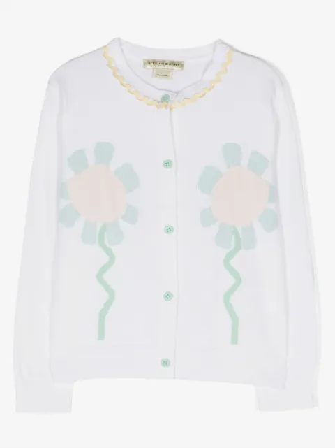 Stella McCartney Kids sunflower-print cotton cardigan