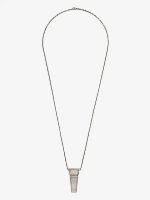 Rick Owens Trunk-pendant quartz necklace