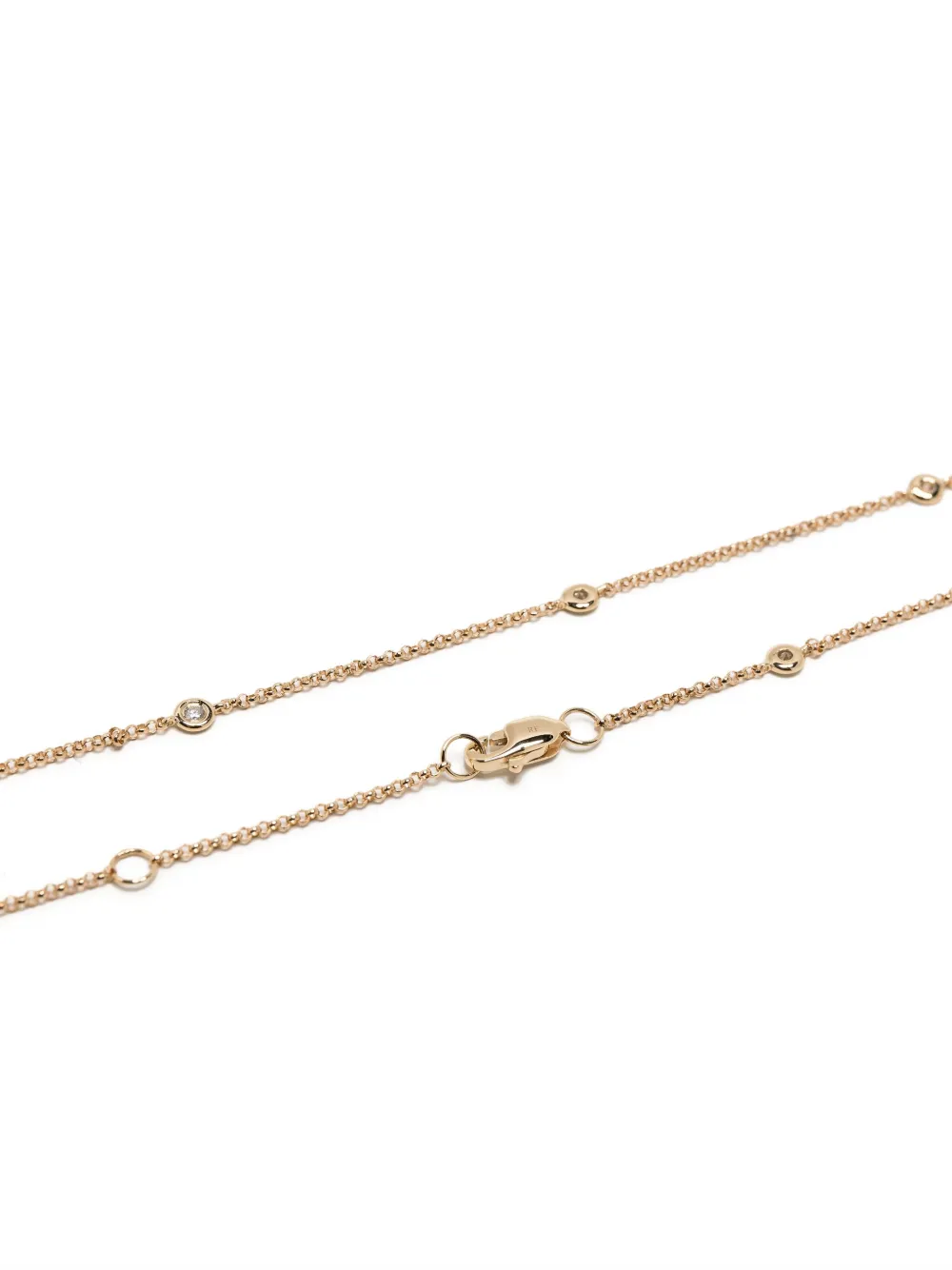 Roxanne First 14kt geelgouden Dot halsketting met diamant