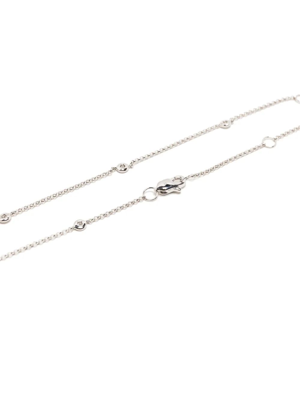 Roxanne First 14kt witgouden Dot halsketting met diamant - Zilver