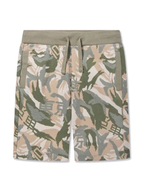 guess kids camouflage-print cotton shorts